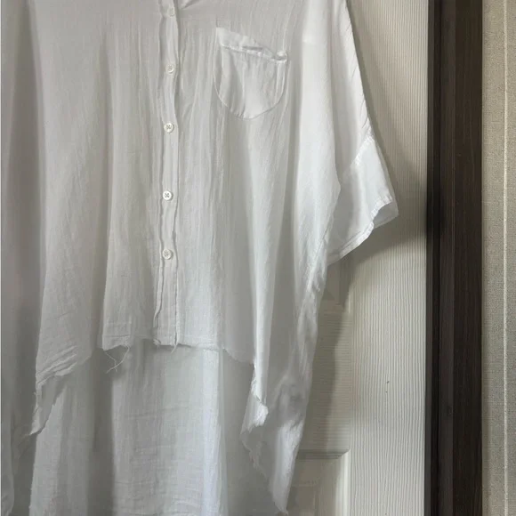 Free People Crisp White Blouse - Picture 3 of 4